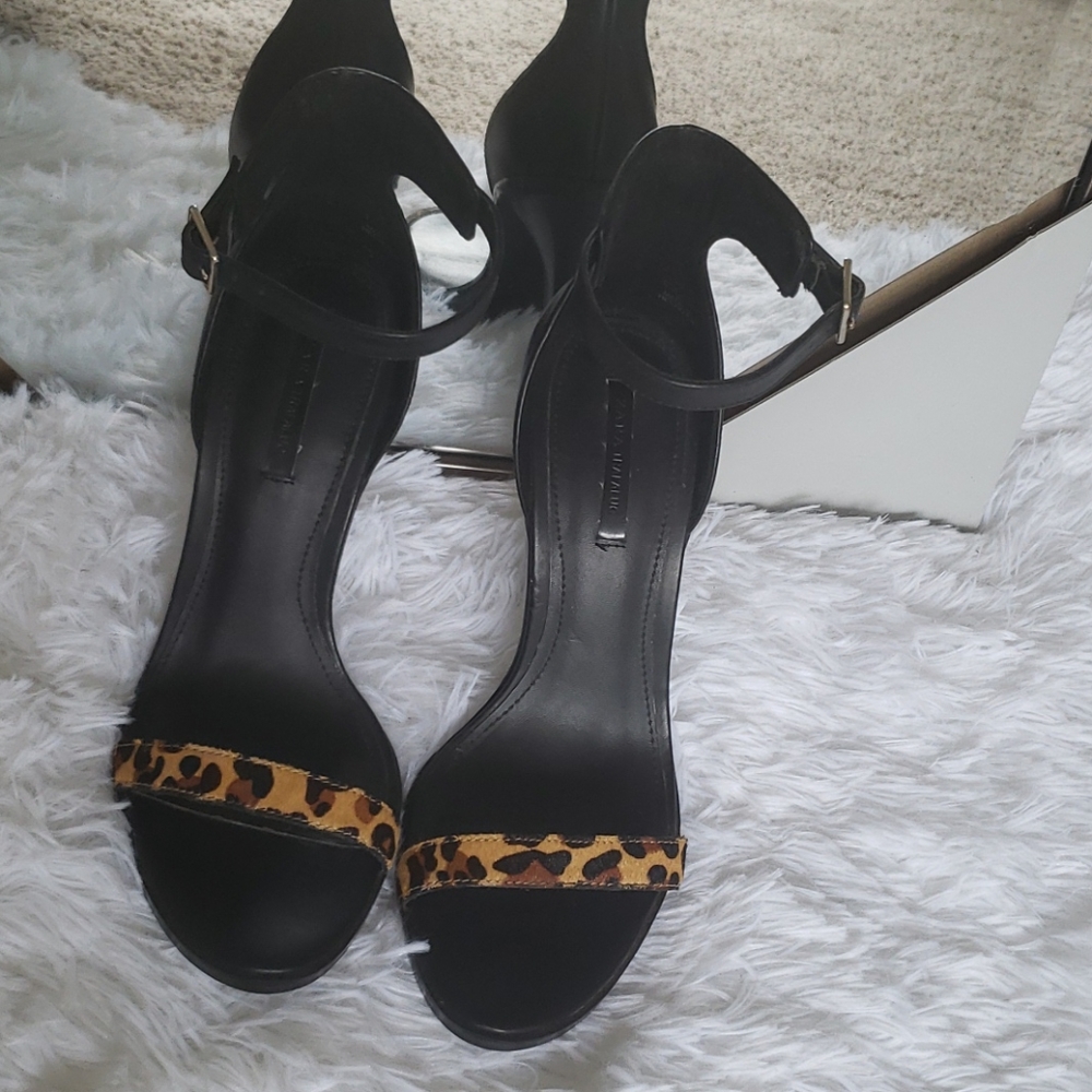 ZARA Animal Print Anckle Heels